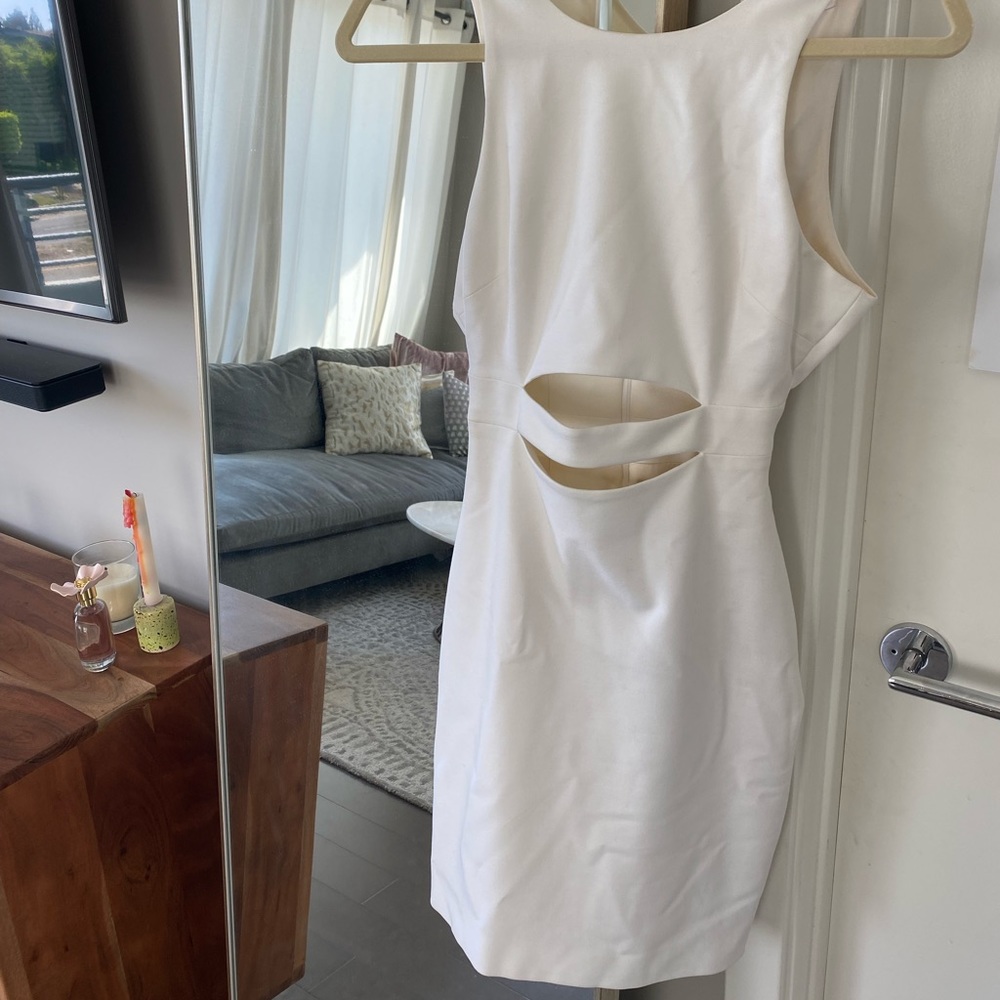 white cut-out dress